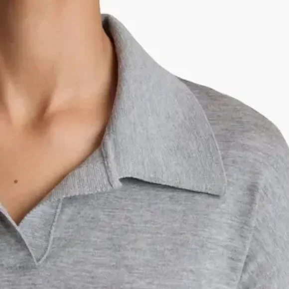 GIORGIO ARMANI Silk Knit Polo Shirt Collared Luxury Designer Unisex Minimalist - Picture 6 of 8